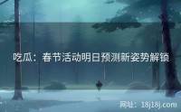 吃瓜：春节活动明日预测新姿势解锁