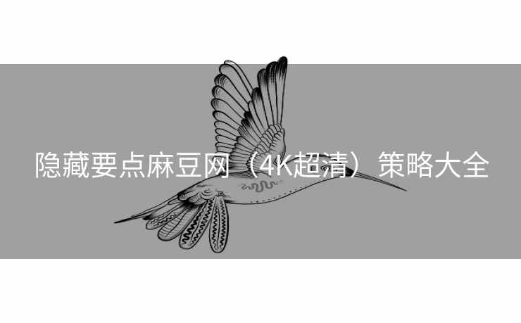 隐藏要点麻豆网（4K超清）策略大全