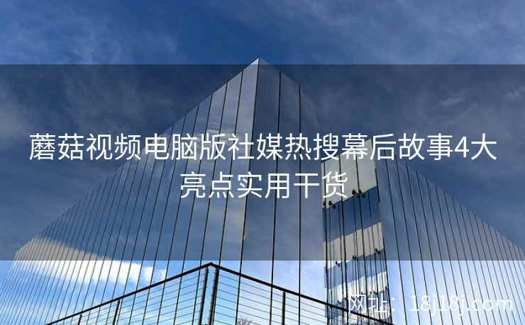 蘑菇视频电脑版社媒热搜幕后故事4大亮点实用干货